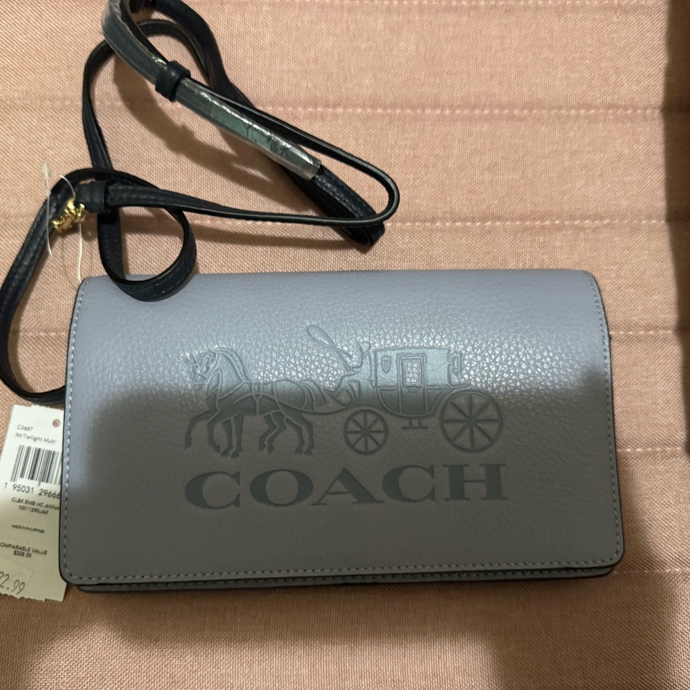 Coach Light Gray Crossbody Bag